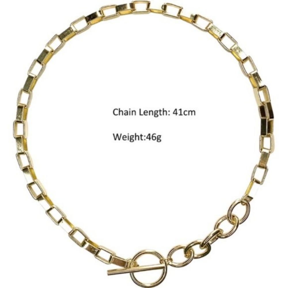 ***New** 18k Chunky Gold Chain Necklace - Picture 6 of 6